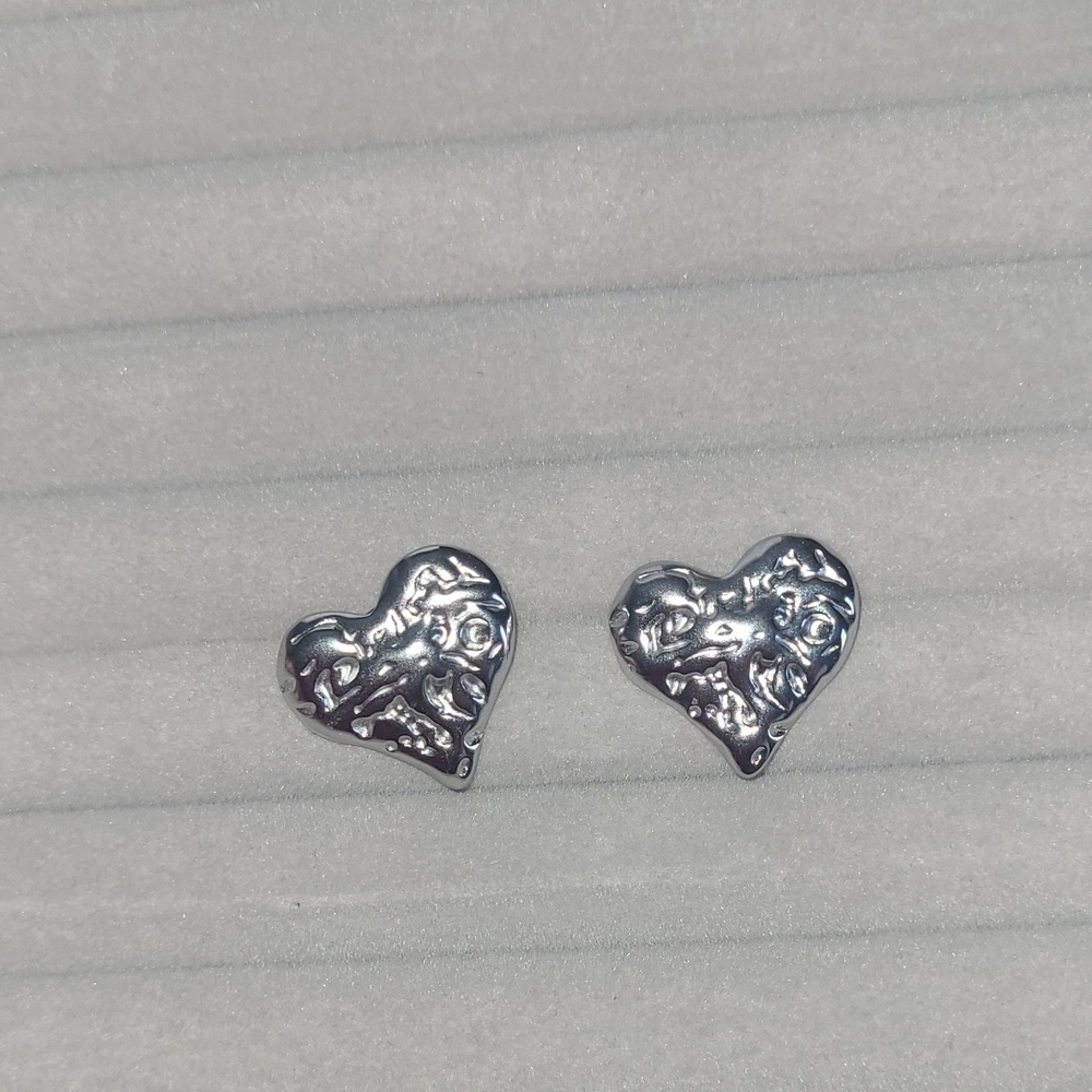Silver Heart Earrings